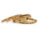 Women's Fancy Bangles 7 Pcs - Golden - test-store-for-chase-value
