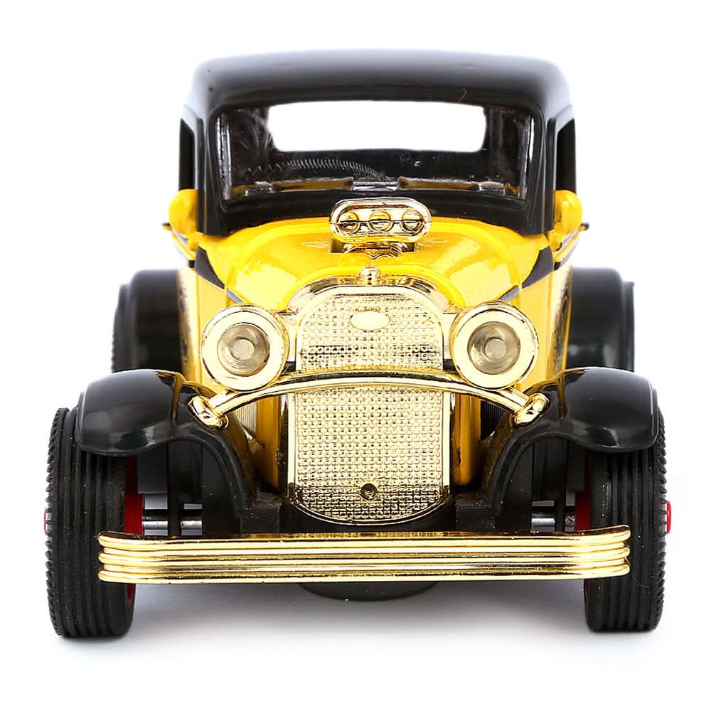 Friction Vintage Metal Car - Yellow, Kids, Non-Remote Control, Chase Value, Chase Value