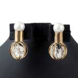 Women's Fancy Ear Tops - Golden - test-store-for-chase-value