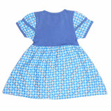 Girls Half Sleeve Fancy Frock - Blue - test-store-for-chase-value