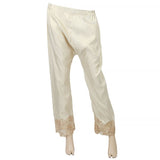 Women's Mehsori Embroidered With Tissue Lace Trouser - Beige, Women, Pants & Tights, Chase Value, Chase Value
