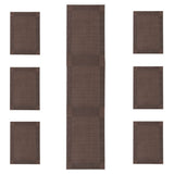 Table Mat with Runner - 7Pcs - Coffee, Home & Lifestyle, Mats, Chase Value, Chase Value