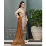 DELIA Boring Embroidered 3 Pcs Semi-Stitched Suit - 1245, Women, 3Pcs Shalwar Suit, Tawakkal Fabrics, Chase Value