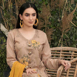 DELIA Boring Embroidered 3 Pcs Semi-Stitched Suit - 1246, Women, 3Pcs Shalwar Suit, Tawakkal Fabrics, Chase Value