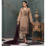 DELIA Boring Embroidered 3 Pcs Semi-Stitched Suit - 1247, Women, 3Pcs Shalwar Suit, Tawakkal Fabrics, Chase Value