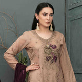 DELIA Boring Embroidered 3 Pcs Semi-Stitched Suit - 1247, Women, 3Pcs Shalwar Suit, Tawakkal Fabrics, Chase Value