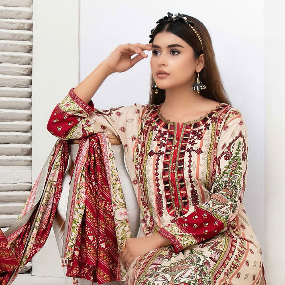 Tawakkal Dilara Linen Embroidered Unstitched 3Pcs Suit, Women, 3Pcs Shalwar Suit, Tawakkal Fabrics, Chase Value