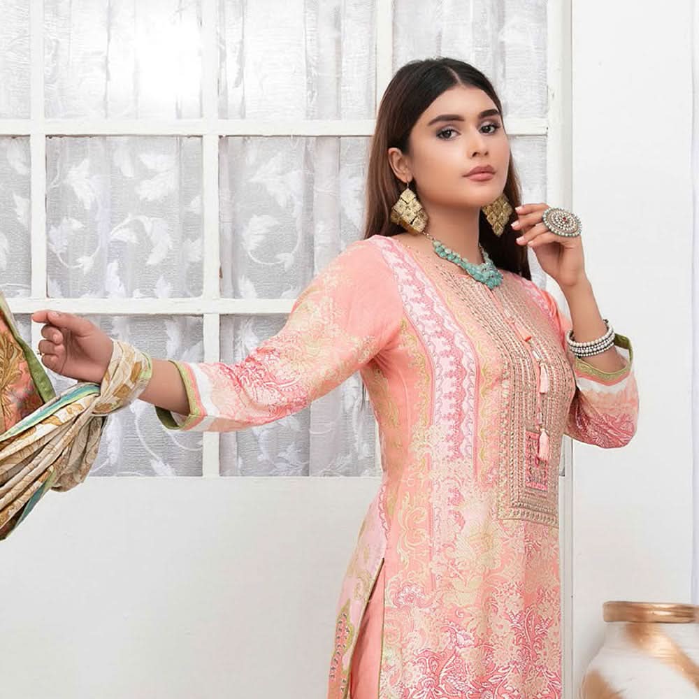 Tawakkal Dilara Linen Embroidered Unstitched 3Pcs Suit, Women, 3Pcs Shalwar Suit, Tawakkal Fabrics, Chase Value