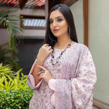 Deena Dhanak Printed Chikcen Kari Unstitched 3Pcs Suit - D-1, Women, 3Pcs Shalwar Suit, Schick Creation, Chase Value
