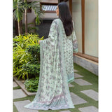 Deena Dhanak Printed Chikcen Kari Unstitched 3Pcs Suit - D-3, Women, 3Pcs Shalwar Suit, Schick Creation, Chase Value