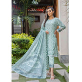 Deena Dhanak Printed Chikcen Kari Unstitched 3Pcs Suit - D-5, Women, 3Pcs Shalwar Suit, Schick Creation, Chase Value