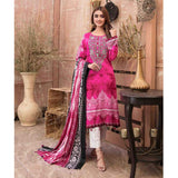Tawakkal Aashnaa Linen Printed unstitched 3pc Embroidered Suit, Women, 3Pcs Shalwar Suit, Tawakkal Fabrics, Chase Value