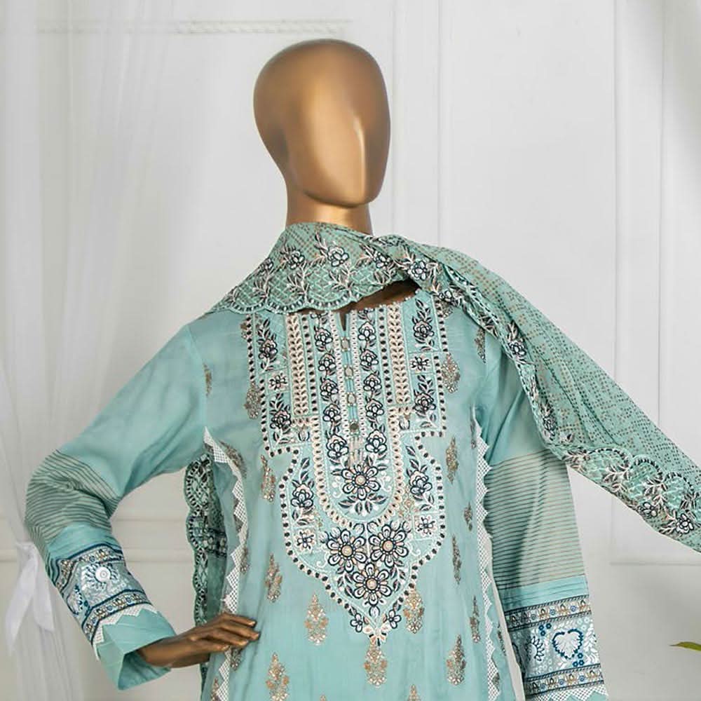 Dynamic Table Print With Embroidered 3 Pcs Un-Stitched Suit - 8931, Women, 3Pcs Shalwar Suit, Tawakkal Fabrics, Chase Value