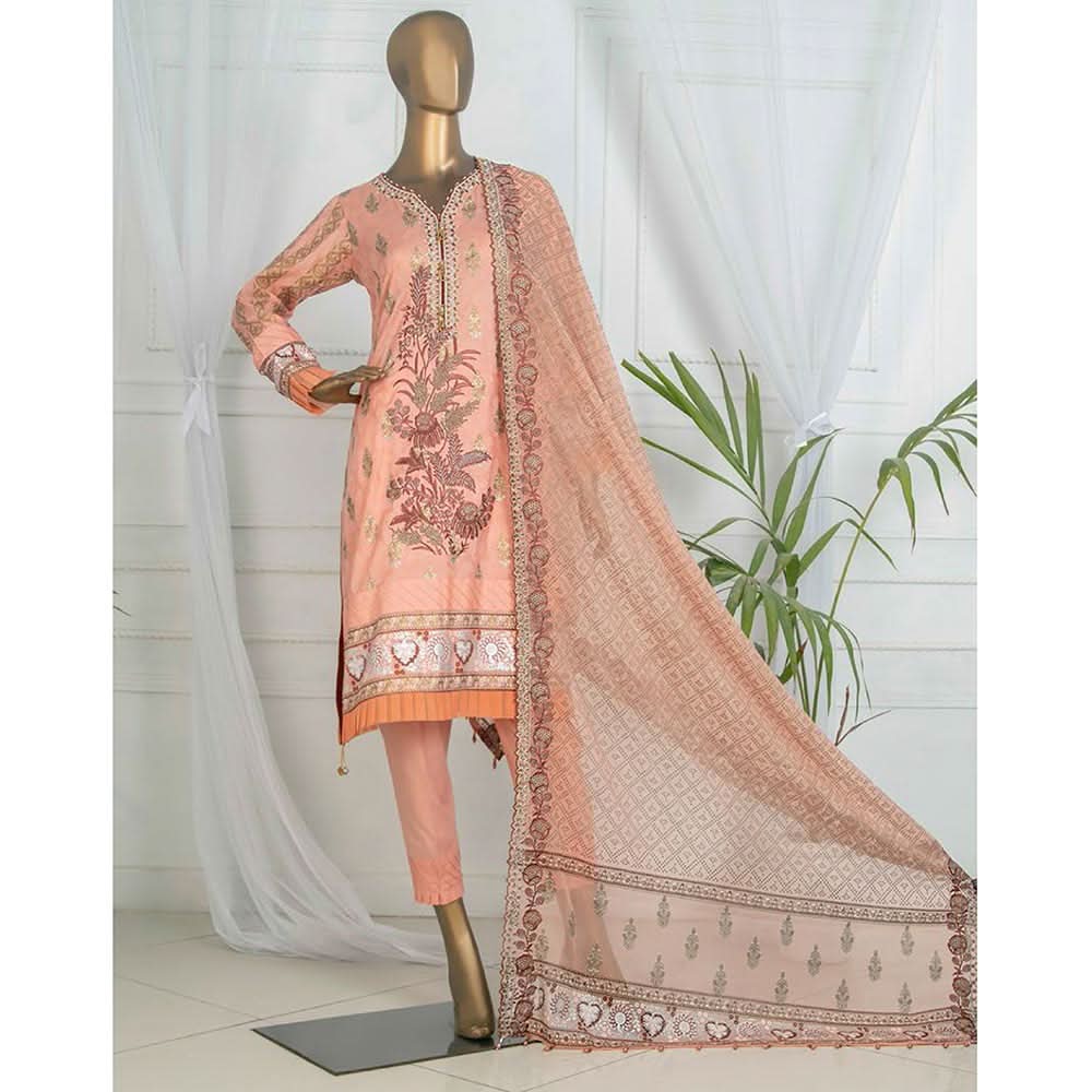 Dynamic Table Print With Embroidered 3 Pcs Un-Stitched Suit - 8935, Women, 3Pcs Shalwar Suit, Tawakkal Fabrics, Chase Value