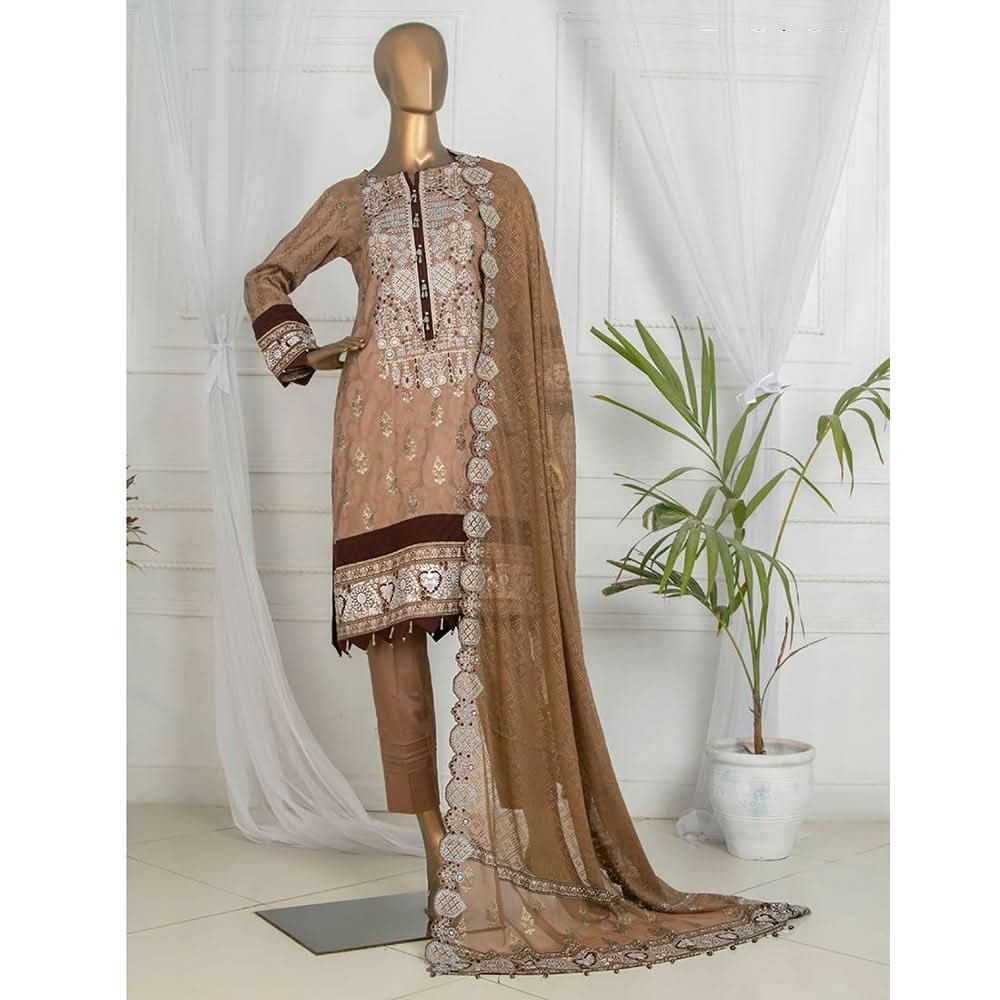 Dynamic Table Print With Embroidered 3 Pcs Un-Stitched Suit - 8936, Women, 3Pcs Shalwar Suit, Tawakkal Fabrics, Chase Value