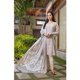 Deena Dhanak Printed Chikcen Kari Unstitched 3Pcs Suit - D-9, Women, 3Pcs Shalwar Suit, Schick Creation, Chase Value
