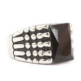 Men's Fancy Stone Ring - Black - test-store-for-chase-value