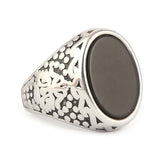 Men's Fancy Stone Ring - Black - test-store-for-chase-value