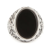 Men's Fancy Stone Ring - Black - test-store-for-chase-value