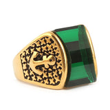 Men's Fancy Stone Ring - Green - test-store-for-chase-value