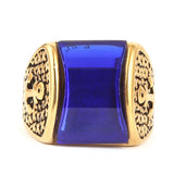 Men's Fancy Stone Ring - Blue - test-store-for-chase-value