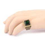 Men's Fancy Stone Ring - Green - test-store-for-chase-value