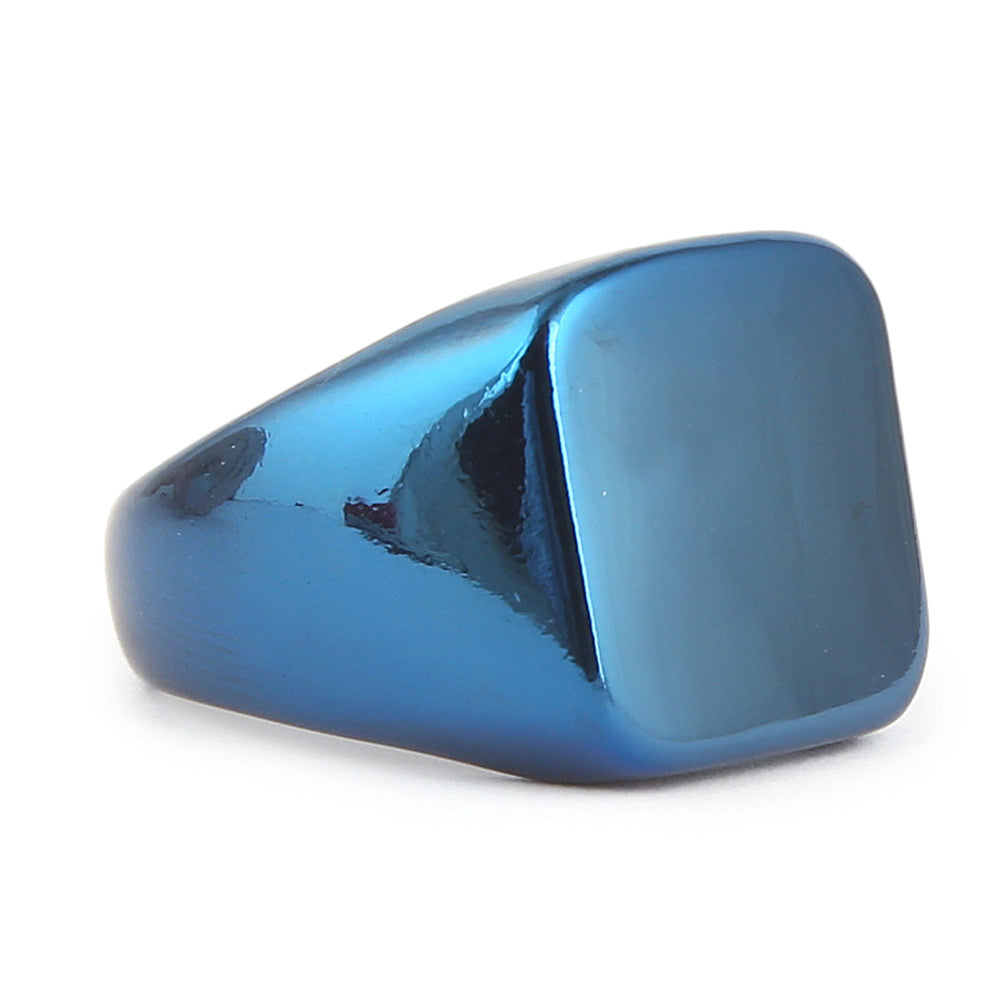 Men's Titanium Ring - Blue - test-store-for-chase-value