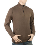 Men's Full Sleeves Fancy Jumper - Dark Brown, Men, Sweater and Sweat Shirts, Chase Value, Chase Value
