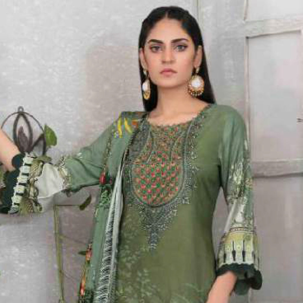 Tawakkal MOOREA Linen Printed unstitched 3pc Embroidered Suit, Women, 3Pcs Shalwar Suit, Tawakkal Fabrics, Chase Value