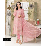 Luxury Embroidered Chiffon Semi-Stitched Suit - DA-2782, Women, 3Pcs Shalwar Suit, Rana Arts, Chase Value