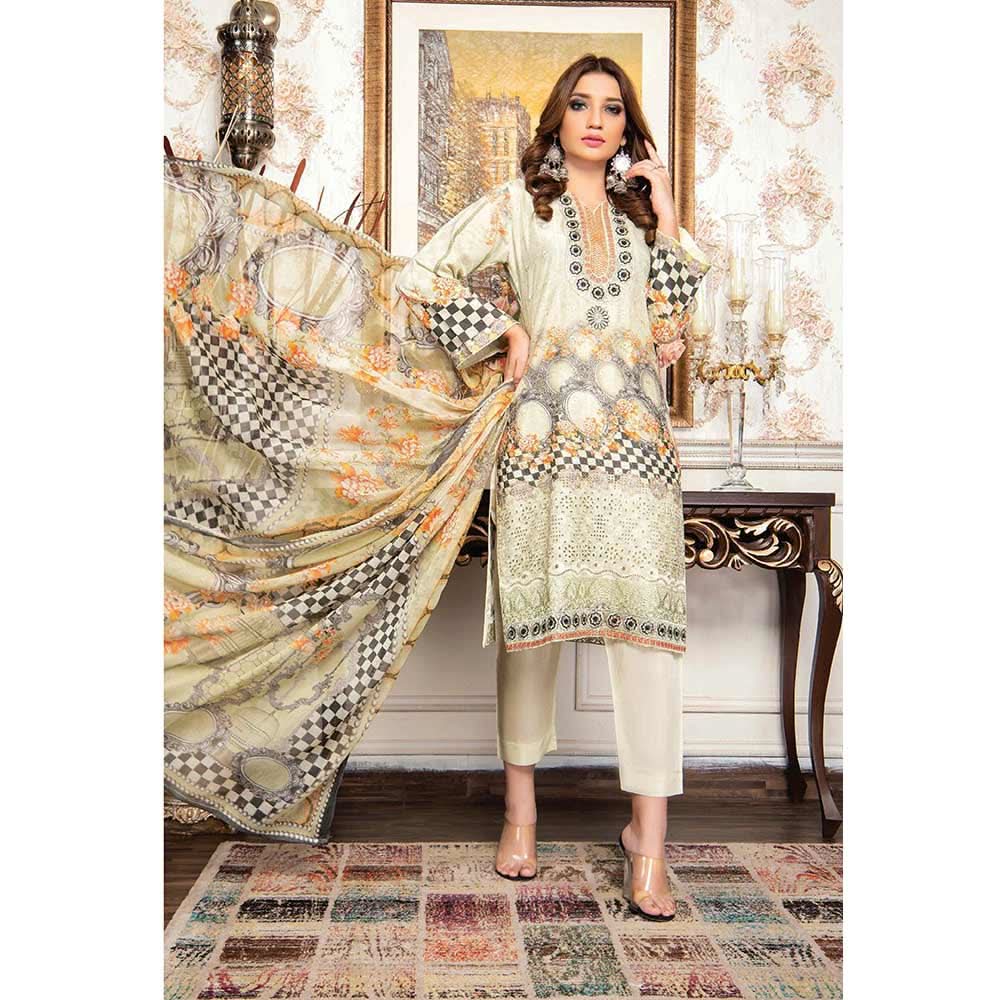 Zaarish Embroidered Unstitched 3Pcs Suit - Dp-2835, Women, 3Pcs Shalwar Suit, Rana Arts, Chase Value