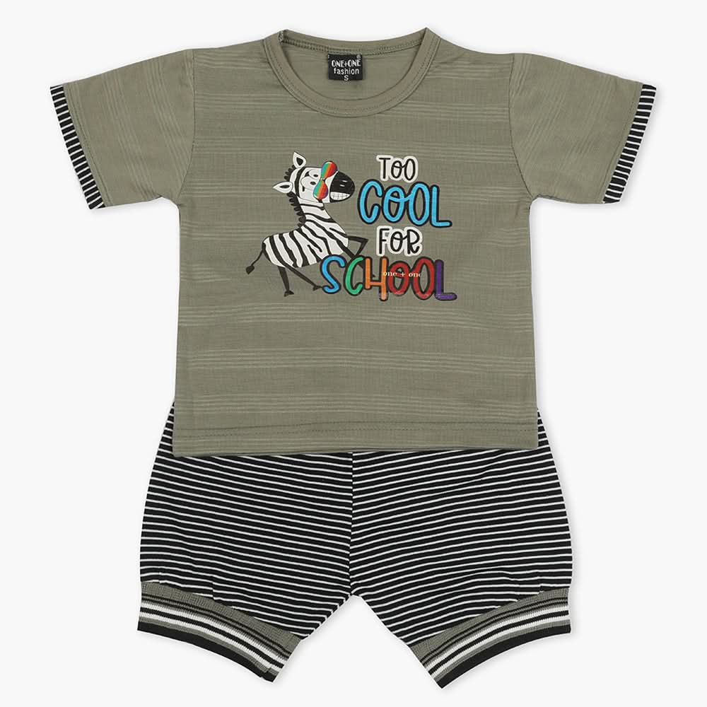 Boys Half Sleeves Short Suit - Light Green, Boys Sets & Suits, Chase Value, Chase Value