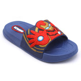 Boys Slider Iron Man - Navy Blue, Boys Slippers, Chase Value, Chase Value