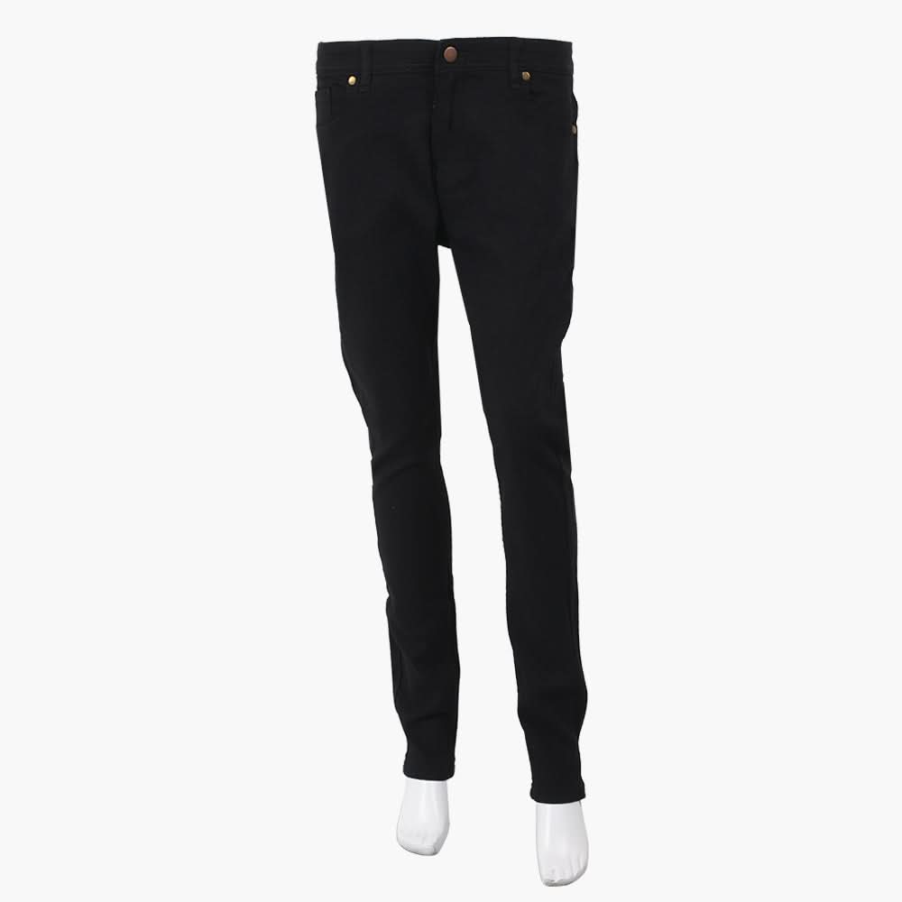 Women's Basic Denim Pant - Black, Women Pants & Tights, Chase Value, Chase Value