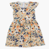 Girl's Cotton Frock - Fawn, Girls Frocks, Chase Value, Chase Value
