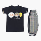 Boys Half Sleeves Suit - Navy Blue, Boys Sets & Suits, Chase Value, Chase Value