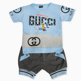 Boys Half Sleeves Short Suit - Blue, Boys Sets & Suits, Chase Value, Chase Value