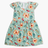 Girl's Cotton Frock - Light Green, Girls Frocks, Chase Value, Chase Value