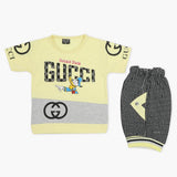 Boys Half Sleeves Short Suit - Lemon, Boys Sets & Suits, Chase Value, Chase Value