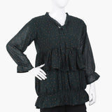Women's Printed Western Top - Dark Green, Women T-Shirts & Tops, Chase Value, Chase Value