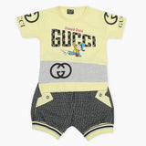 Boys Half Sleeves Short Suit - Lemon, Boys Sets & Suits, Chase Value, Chase Value