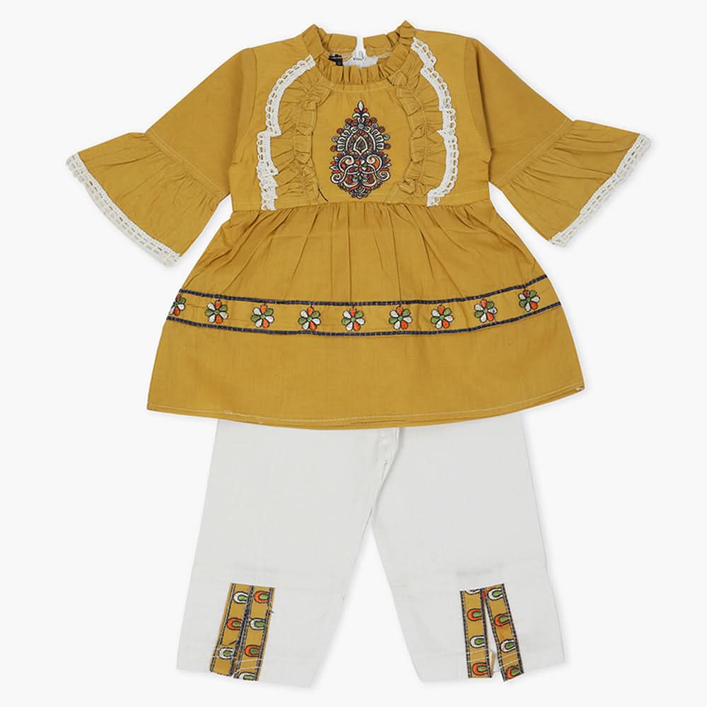 Girls Shalwar Suit - Light Brown, Girls Shalwar Kameez, Chase Value, Chase Value