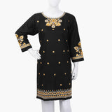 Women's Embroidered Kurti - Black, Women Ready Kurtis, Chase Value, Chase Value