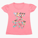 Girls Half Sleeves T-Shirt - Light Pink, Girls T-Shirts, Chase Value, Chase Value