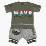 Boys Half Sleeves Short Suit - Olive Green, Boys Sets & Suits, Chase Value, Chase Value