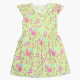 Girl's Cotton Frock - Light Green, Girls Frocks, Chase Value, Chase Value