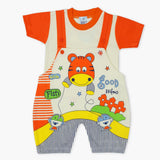 Newborn Boys Half Sleeves Romper - Orange, Newborn Boys Rompers, Chase Value, Chase Value