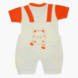 Newborn Boys Half Sleeves Romper - Orange, Newborn Boys Rompers, Chase Value, Chase Value