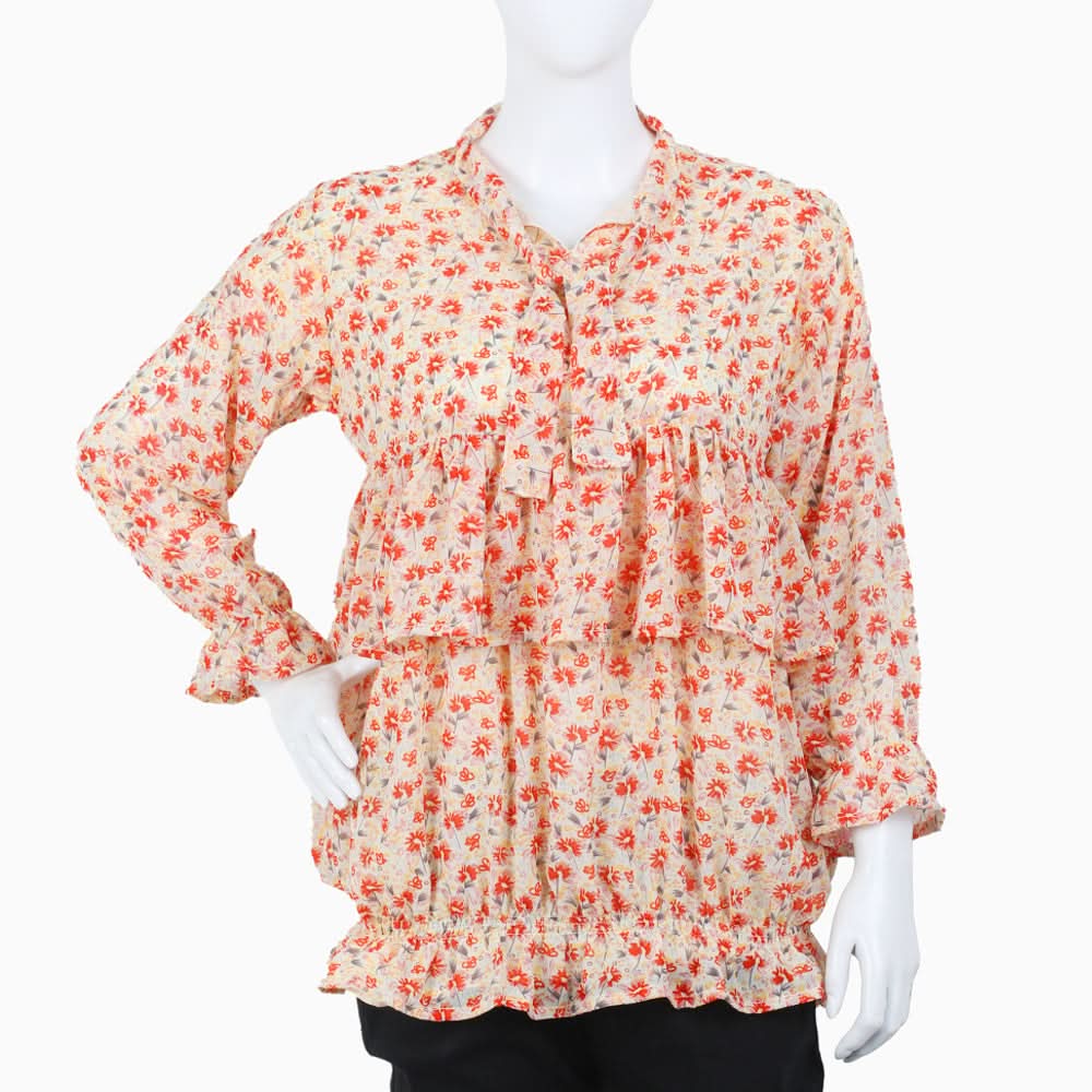 Women's Printed Western Top - Fawn, Women T-Shirts & Tops, Chase Value, Chase Value