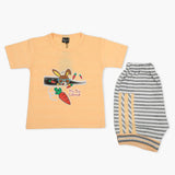 Boys Half Sleeves Short Suit - Peach, Boys Sets & Suits, Chase Value, Chase Value